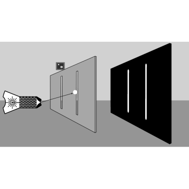 Double-slit experiment with electron detector
